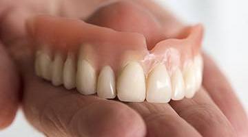 Upper arch of full dentures in Colleyville     