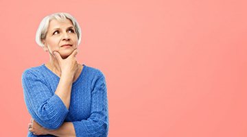 Lady thinks something over