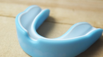 Mouthguard resting on a table