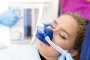 girl receiving nitrous oxide sedation