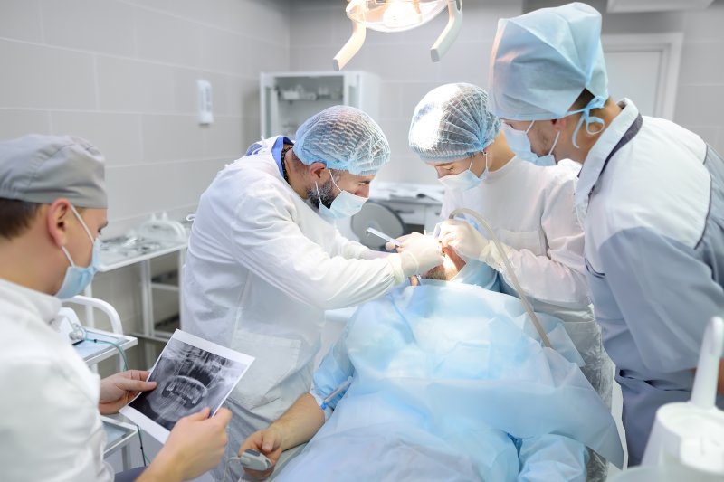 patient under dental sedation